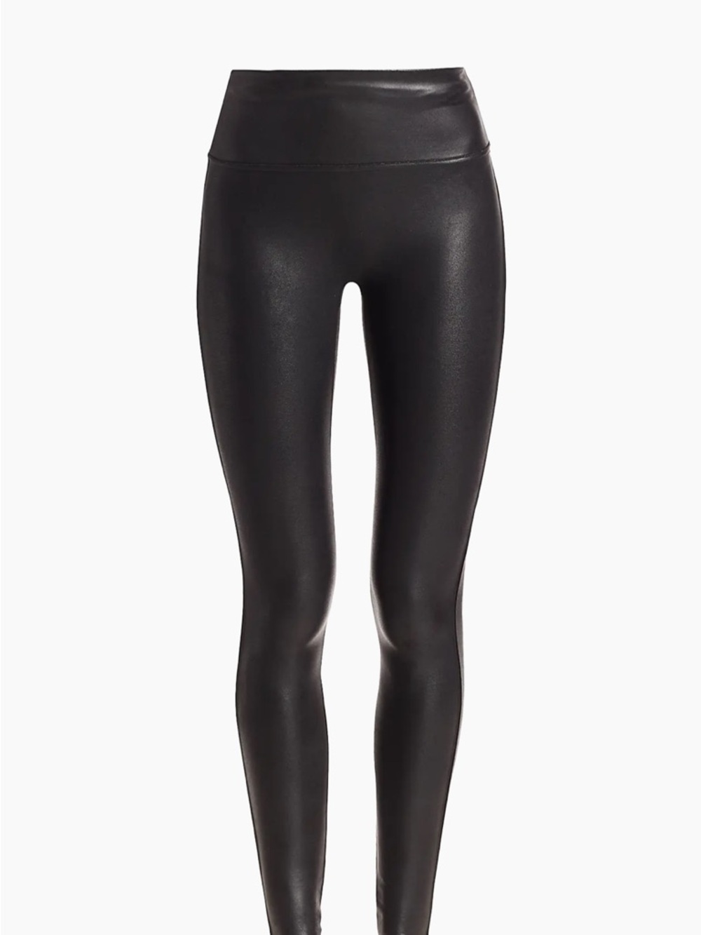 SPANX Faux Leather High-Waist Leggings in Black